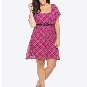 Torrid Plaid Pink Dress
